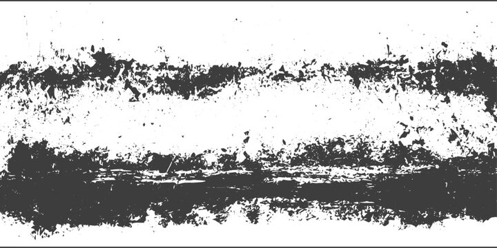 Abstract Black and White Distressed Grunge Vector Texture Background with Splatter Effects