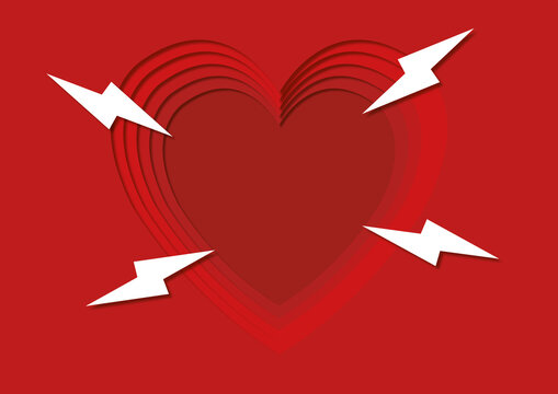Heart attack, conceptual illustration