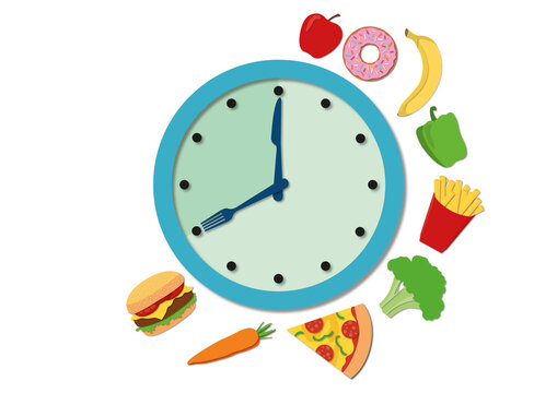 Intermittent fasting, conceptual illustration