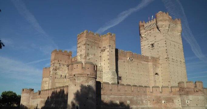 The Castillo de La Mota, an impressive medieval fortress in Medina del Campo in the Spanish province of Valladolid.