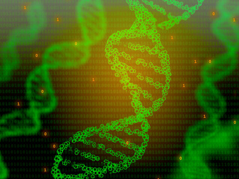 Bioinformatics, conceptual illustration