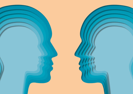 Two heads, illustration