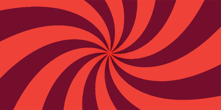 Retro Swirl Background - Hypnotic reed and orange Twirl. illustration eps10