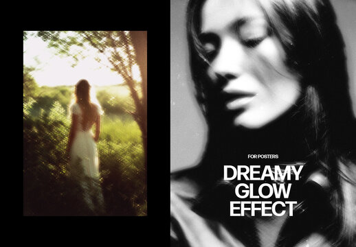 Dreamy Glow Photo Effect &ndash; Blur for Poster & Social Media (PSD)