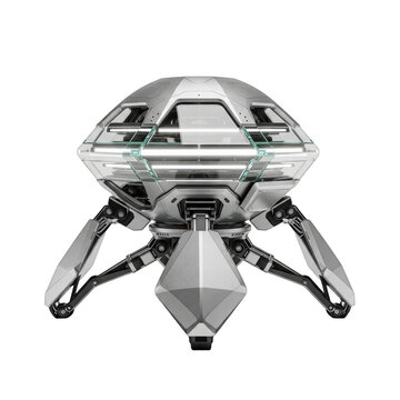 Futuristic robotic drone with spider-like legs