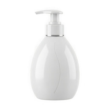 Minimalist white soap pump dispenser with sleek design