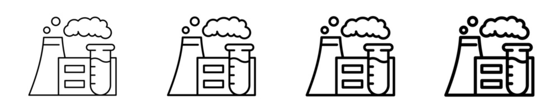 Industrial Chemistry Icon Set Different Style Collection