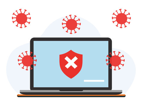 Virus Blocker Concept Illustration Vector Style