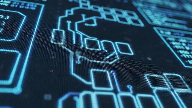 Closeup of digital circuit board symbolizing digital transformation and future innovation