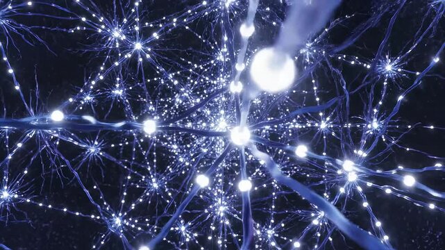 Neural network connections ideal for tech startups and software commercial themes