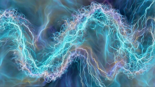 Loopable electric energy waves abstract seamless lightning motion background