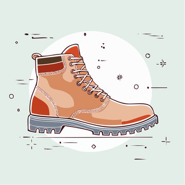 Illustration of a Tan Work Boot