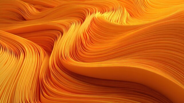 Abstract orange fluid texture with dynamic patterns and a soft focus effect