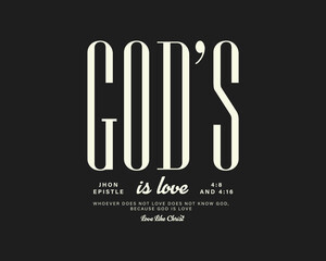 Obraz premium Christianity typography quotes Bible inspired streetwear design template graphic tee