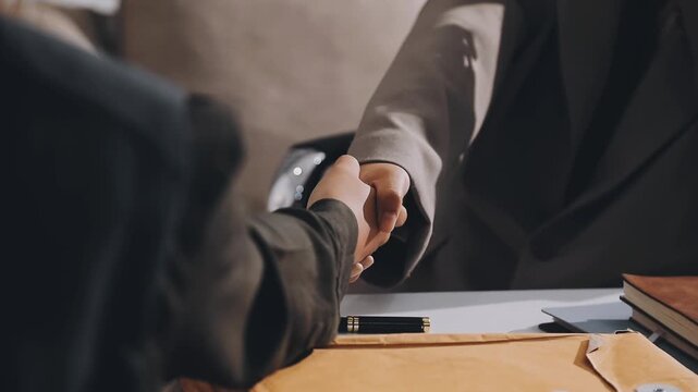 Lawyer explained to the client about the law that must be brought against the court case.