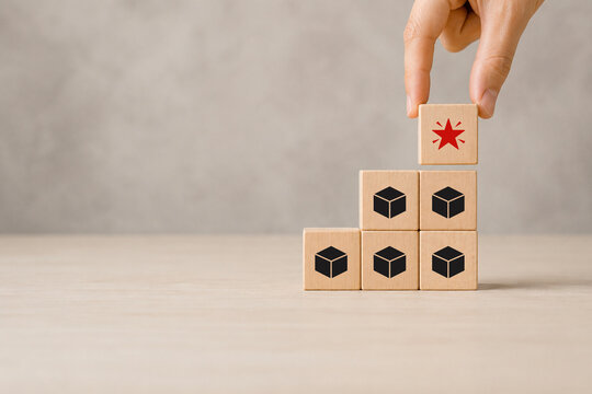Differentiation strategy concept. Providing uniqueness, different and distinct from competitors, creating competitive advantages. Special, limited, exclusive, VIP, made to order, customization product