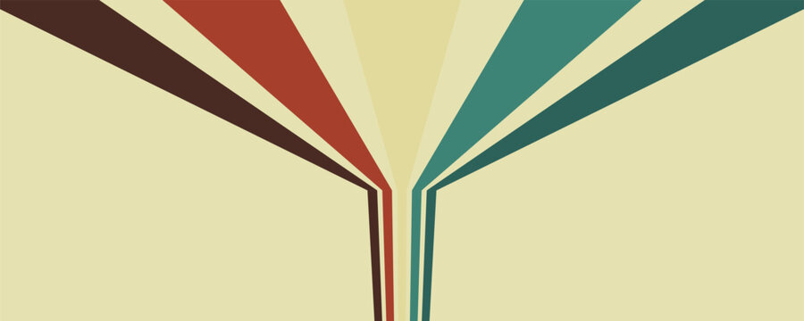 Retro vintage 70s style stripes background poster lines. shapes vector design graphic 1970s retro background. abstract stylish 70s era line frame illustration. Abstract silhouettes. Simple geometric