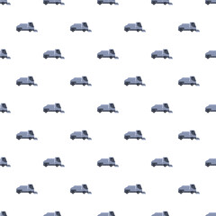 Obraz premium Street sweeper vehicles repeating in a seamless pattern for urban cleaning
