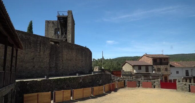 The historic bullfighting arena in San Mart&iacute;n del Casta&ntilde;ar, Spain