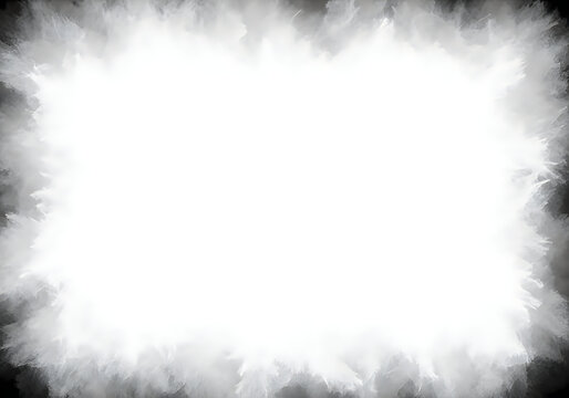 Ethereal smoky frame with a bright white center, perfect for adding a touch of drama