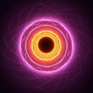 A mesmerizing digital rendering of an infinitely deep tunnel of vibrant glowing energy, shifting hues creating a sense of ethereal mystery ,energy ,depth ,tunnel