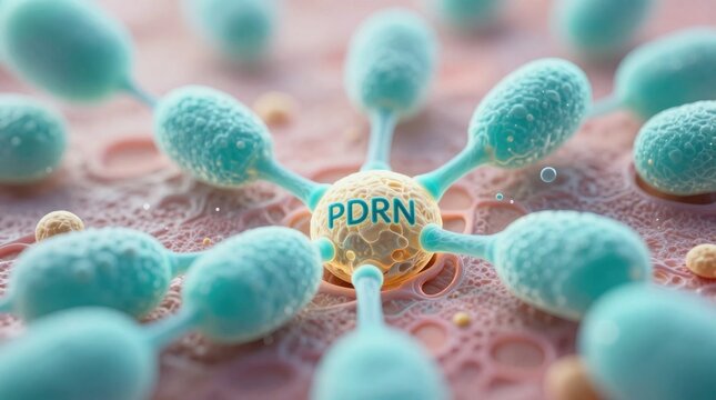 Revolutionary pdrn skincare treatment science lab macro photography laboratory close-up innovative solutions for skin health