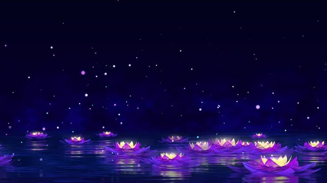 Aesthetic lotus atmosphere with dreamy light and shadow background