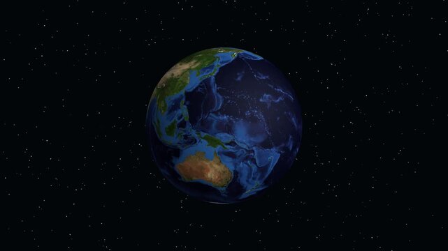 Earth Zoom Animation From Outer Space To Amravati India