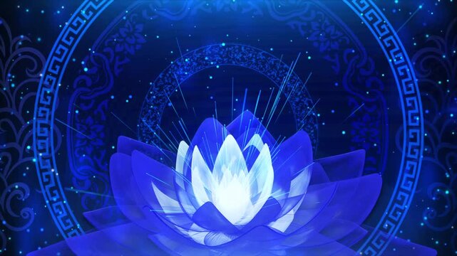 Aesthetic lotus atmosphere with dreamy light and shadow background