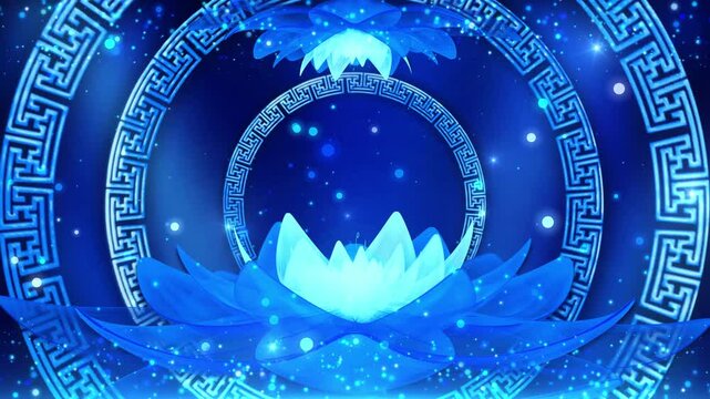 Aesthetic lotus atmosphere with dreamy light and shadow background
