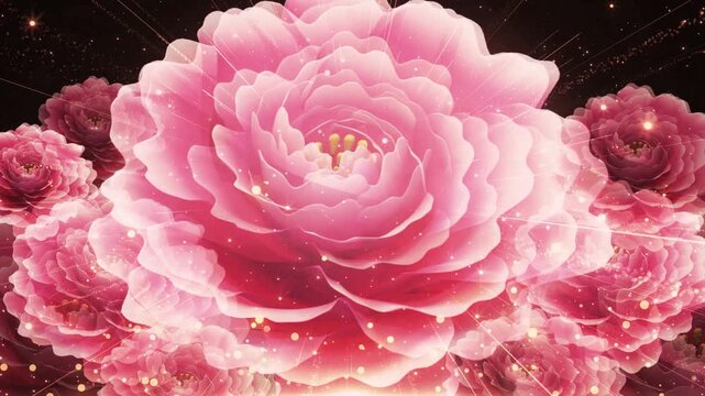 Aesthetic lotus atmosphere with dreamy light and shadow background