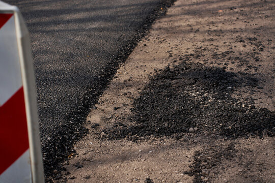 Concept of urban roadworks and traffic safety.