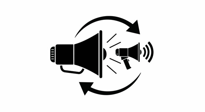 Megaphone icon symbolizing communication amplification and spreading messages