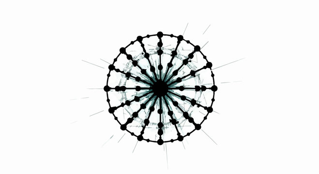 Intricate geometric pattern with radiating lines on a white background
