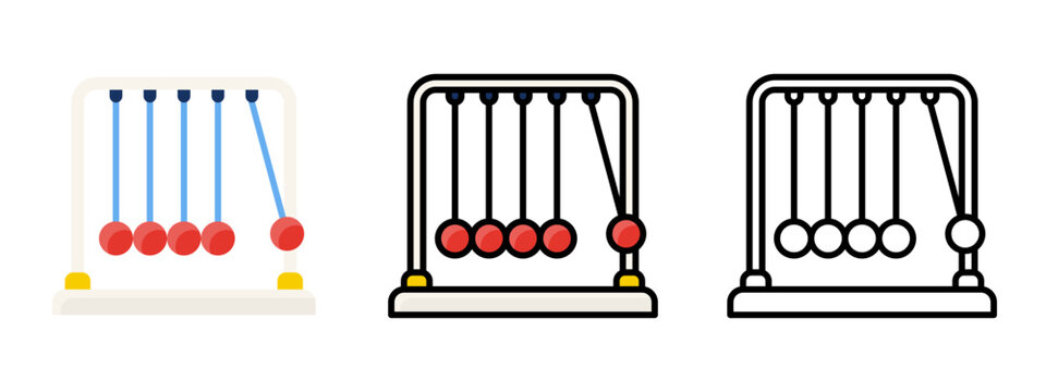 Professional university newton cradle pendulum laboratory physics science icon