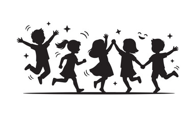Obraz premium children Happy vector