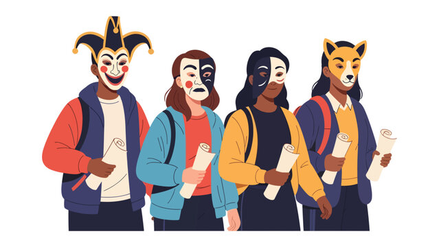 Diverse Group Wearing Masks