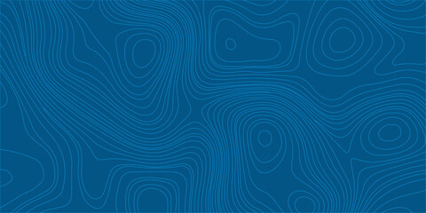 Topographic map background in blue with contour lines representing elevation changes, creating a visually striking and abstract graphic resource. © Creative Arts