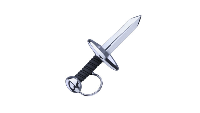 Silver dagger with chain handle