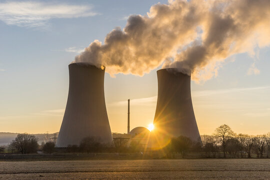 Germany, Lower Saxony, Grohnde, Grohnde Nuclear Power Plant
