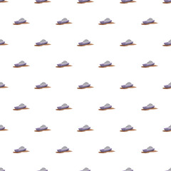 Fototapeta premium Purple boat pattern creating a seamless maritime transport theme