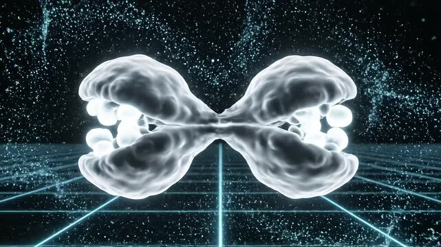 Abstract brain in digital space ideal for tech startups and software commercial themes