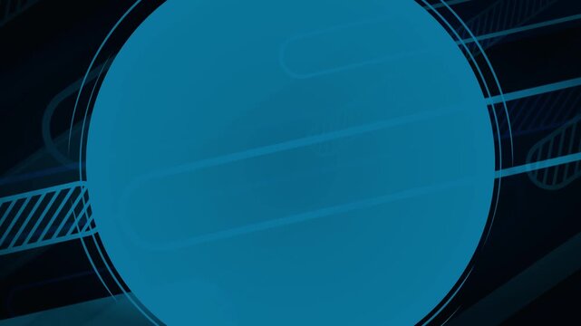 回転しながら拡大するダークブルーの未来的な抽象モーション背景アニメーション（文字スペースあり）