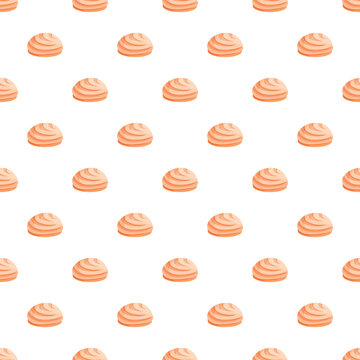 Conchas forming a seamless illustrated pattern for bakery or dessert designs