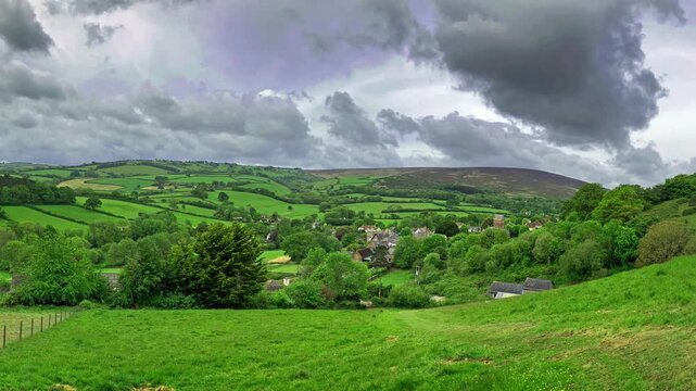 Hiking Trail in Exmoor national Park, Somerset, UK