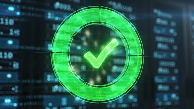 Digital progress gauge at full capacity emphasizing sleek aesthetics and strong visual impact