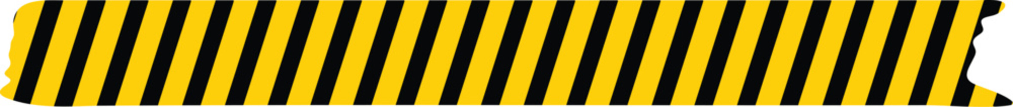 Yellow tape caution border with road line warning paintbrush strokes forming rough pastel crayon pattern resembling charcoal squiggle wax texture suited for school chalkboard kindergarten design.