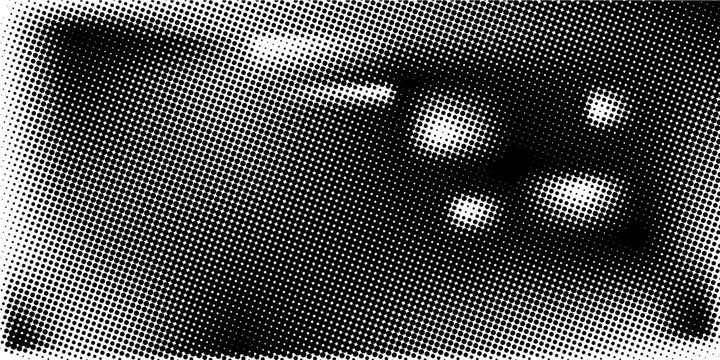 Wave halftone pattern. Halftone dots background