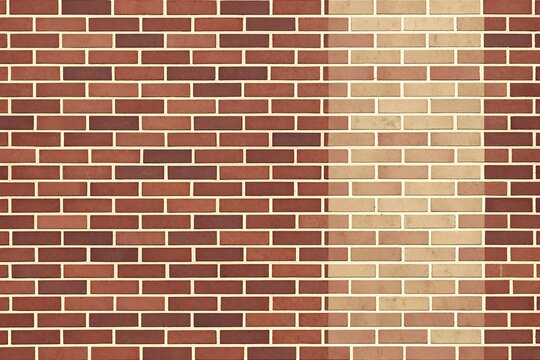seamless red and tan brick wall texture background with repeating construction masonry pattern