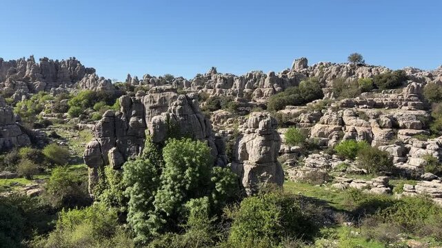 Paisaje k&aacute;rstico en El Torcal de Antequera
